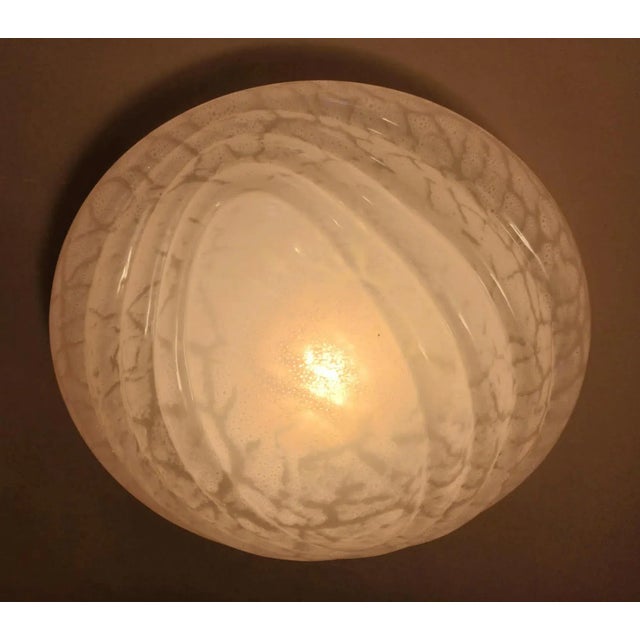 Milky White Murano Flush Mount For Sale - Image 6 of 10