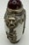 Glass Opaline Glass Snuff Bottle Embellished With Silver Tone Dragons and Lions For Sale - Image 7 of 17