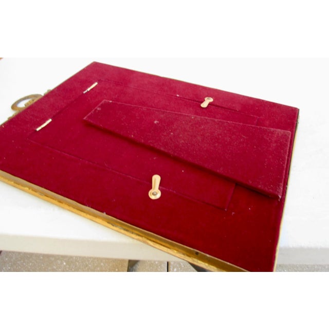 Antique Gilt Bronze and Silk Photo Frame Circa 1900 For Sale - Image 9 of 11