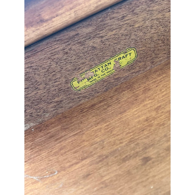 Wood Vintage Deco Stacked Rattan Tall Chest of Drawers For Sale - Image 7 of 12