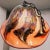 Mid-Century Modern 1970s Large Mid-Century Modern Italian Style Amber Tortoiseshell Mouth-Blown Art Glass Pendant Light Chandelier For Sale - Image 3 of 4