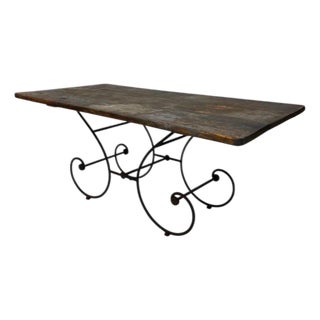 Steel Base French Style Bakers Table For Sale