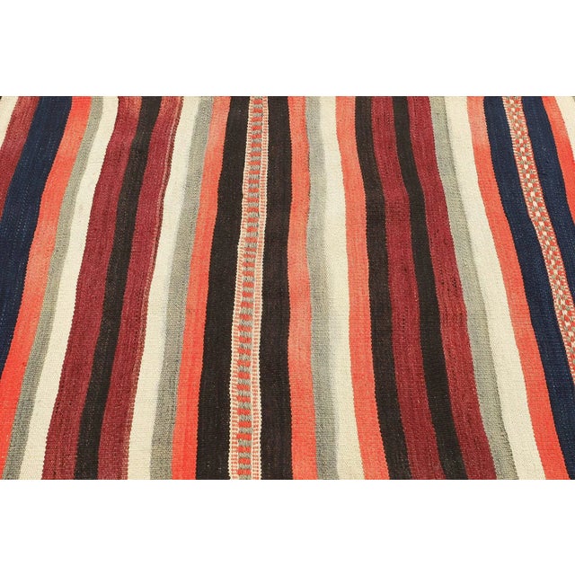 Mid 20th Century Striped Vintage Kilim Runner For Sale - Image 4 of 7
