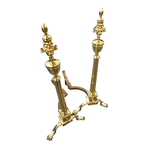 Federal Classical Brass Andirons
