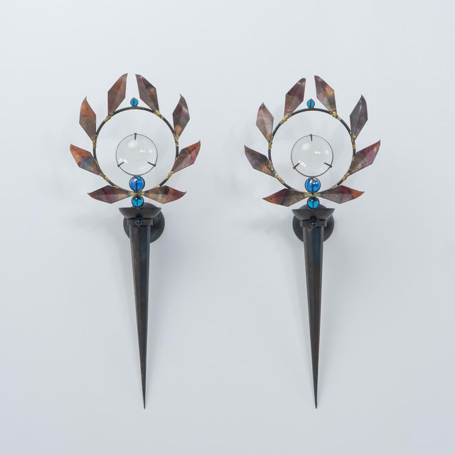 Vintage Olympia Wall Sconces by Mark Brazier-Jones, 1990s, Set of 2 For Sale - Image 13 of 13