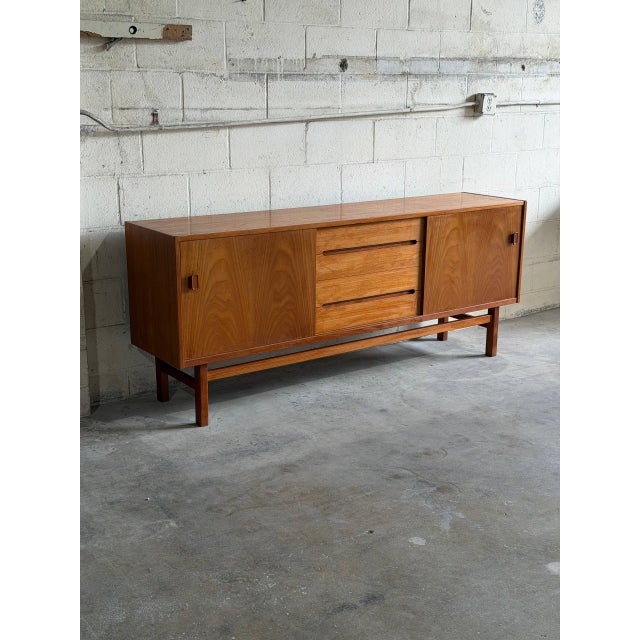 Mid-Century Modern Vintage Troeds Bjärnum Swedish Teak Sideboard Credenza Mid Century Modern Cabinet For Sale - Image 3 of 11