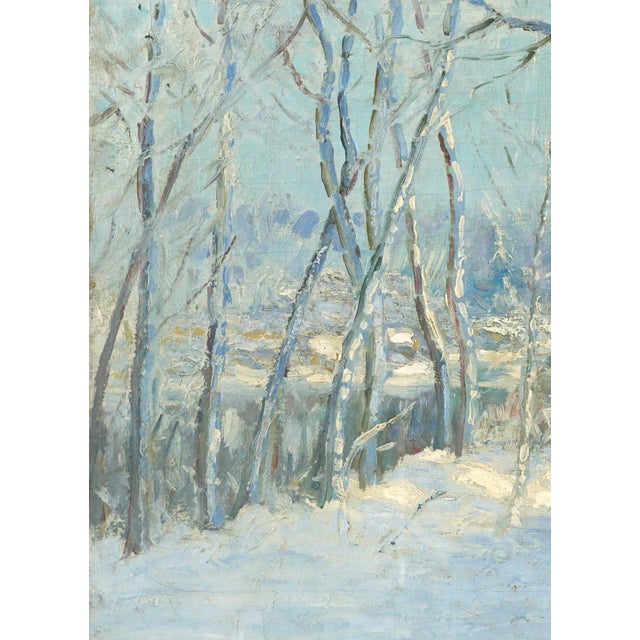 1910s Turn of 20th Century American Impressionist Chicago Landscape -- Frost Bound by Henning Ryden For Sale - Image 5 of 7