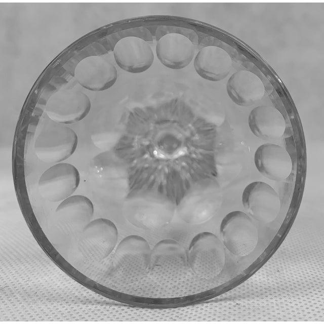 A Pair of French Hand Blown Cut Crystal Flutes For Sale In West Palm - Image 6 of 7