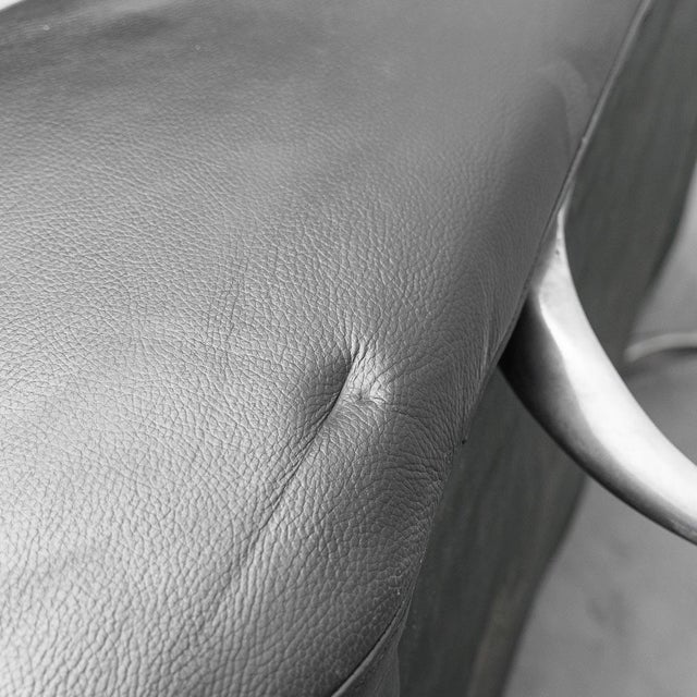 Modern Style Chair in Black Leather, 1990s For Sale - Image 10 of 12