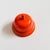 Mid-Century Modern MCM Orange Enameled Desk Bell For Sale - Image 3 of 7