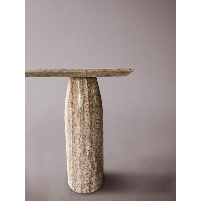 Serene Travertine Console Table 70" For Sale - Image 4 of 4