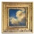 Contemporary Mini Cloud Oil Painting in Vintage Gold Frame For Sale