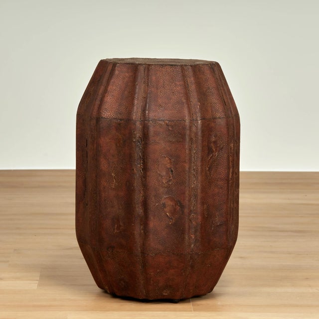 Vintage Pair of Shagreen Garden Seats or Stands For Sale In West Palm - Image 6 of 11