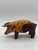 Brown Vintage Hand-Carved Wood Pig Folk Art Sculpture For Sale - Image 8 of 10