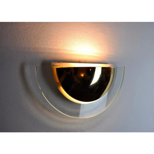 1980s Regency Half Moon Sconces, Italy, 1980s, Set of 2 For Sale - Image 5 of 7