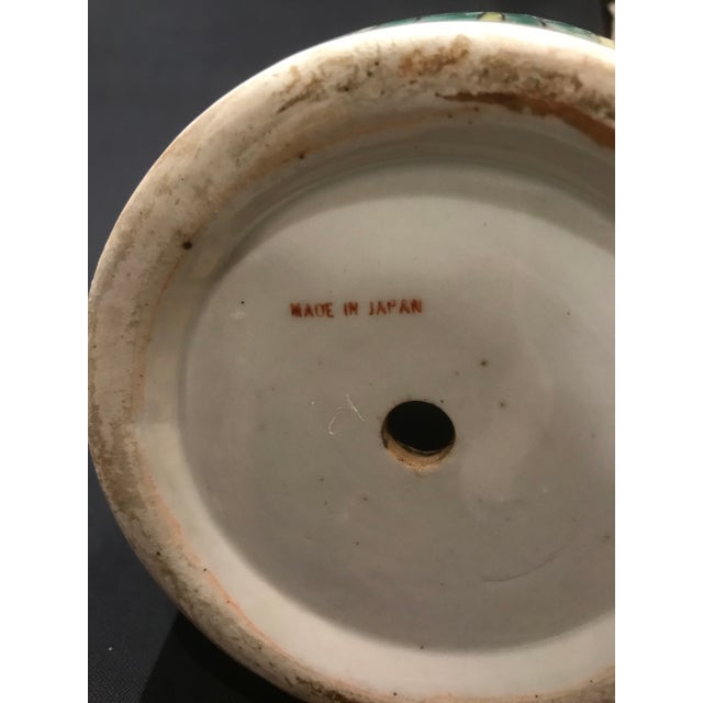 1950s Vintage Large Chinoiserie Asian Vase Famille Bird Flower Butterfly For Sale - Image 5 of 12