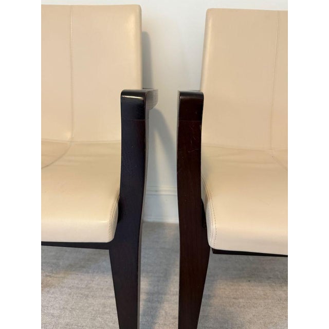 Pair of Holly Hunt Leather Siren Armchairs For Sale - Image 11 of 11