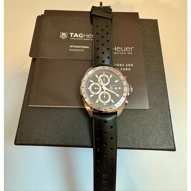 TAG HEUER FORMULA 1 Automatic Chronograph, 44 mm, Steel CAZ2010.WEA8098 Leather For Sale - Image 10 of 18