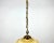 1960s Yellow Glass Pendant Lamp with Brass Fixing, France, 1960s For Sale - Image 5 of 8