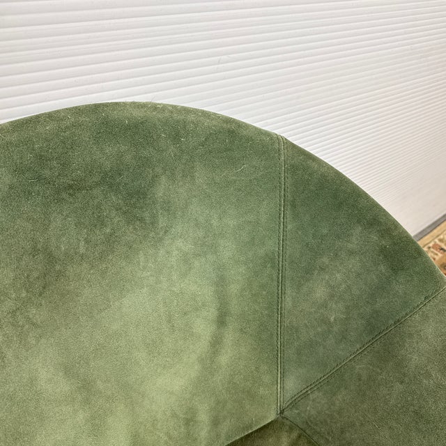 Lusch & Co. Balloon Sling Chair, Forest Green Suede For Sale - Image 12 of 12