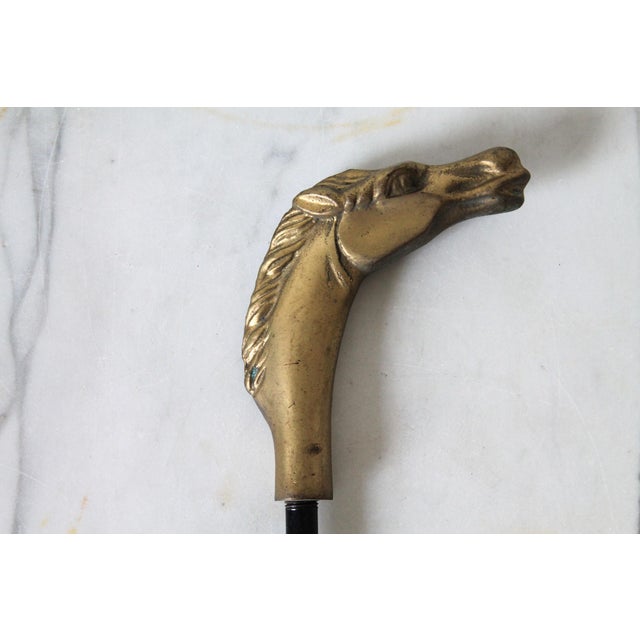Vintage Equestrian Horse Fireplace Damper Hook For Sale - Image 4 of 5