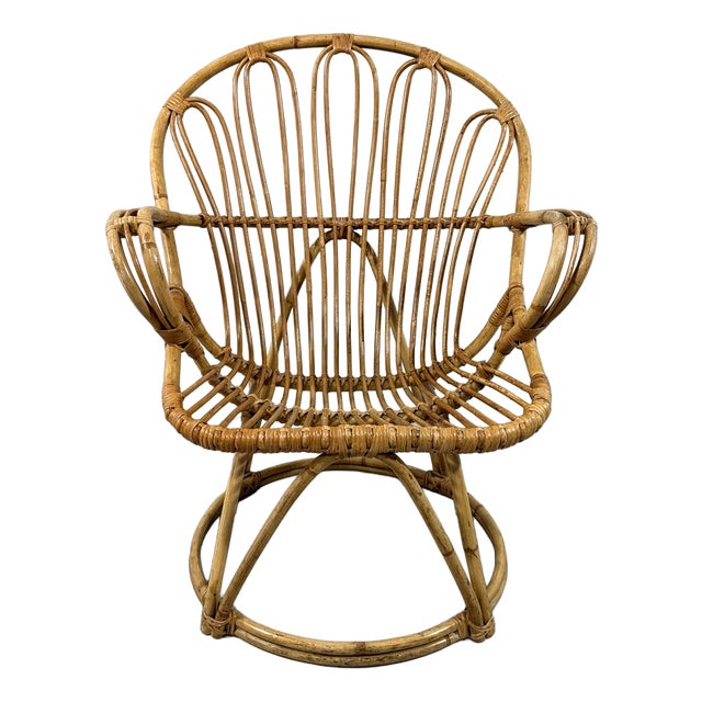Rattan Chair by Rohé Noordwolde, Netherlands, 1960s For Sale