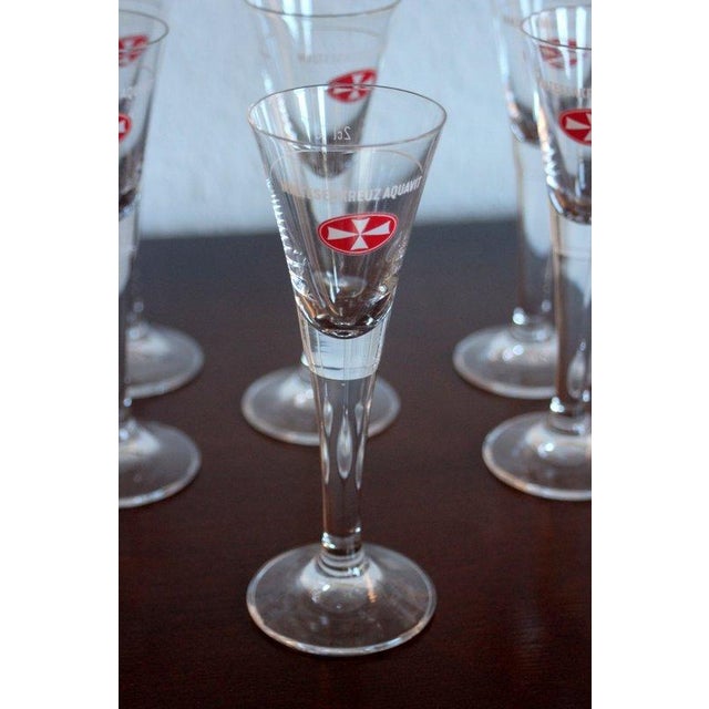 1980s Original German Malteser Aquavit Glasses - Set of 6 - Vintage For Sale - Image 5 of 6