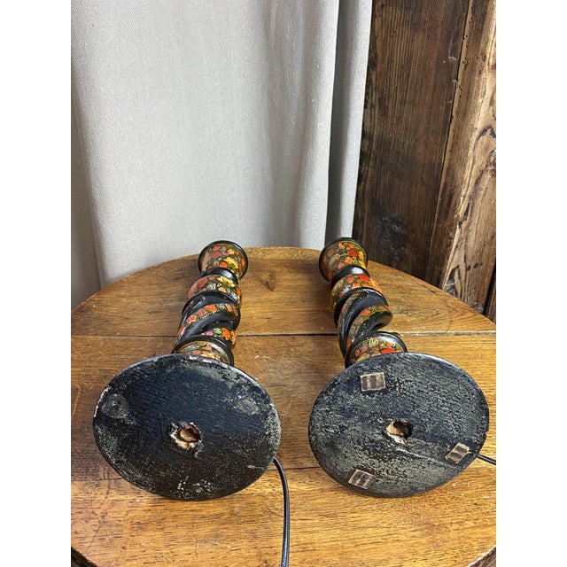 Kashmiri Lamp Bases, 1890s, Set of 2 For Sale - Image 17 of 18
