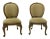 Pair Henredon Oversized Upholstered Georgian Side Chairs For Sale