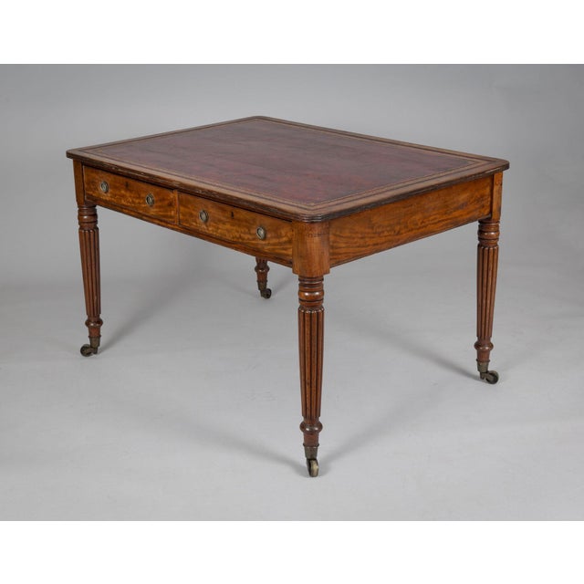 Early 19th Century Regency Mahogany Partners Writing Table For Sale - Image 5 of 9