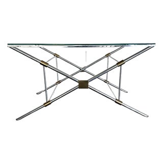 1950s Rare X-leg Console Sofa Table by John Vesey For Sale