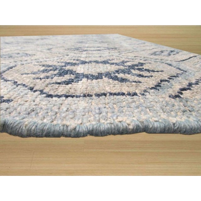 8x10 Gray Hand-Knotted Wool Octagonal Starbursts Geometric Modern Carpet Rug For Sale - Image 4 of 5