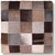 Contemporary Handmade Brown Patchwork Cowhide Leather Ottoman Pouf 18x18x18 in Warm For Sale - Image 3 of 8
