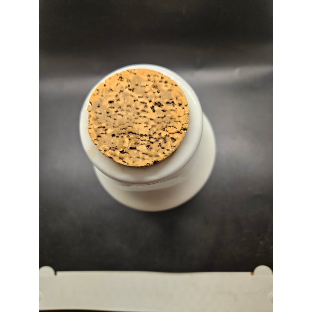 Vintage Lait Pur De La Ferme d'Arcy-En-Brie Vtg Porcelain Milk Bottle Paris Green Letter