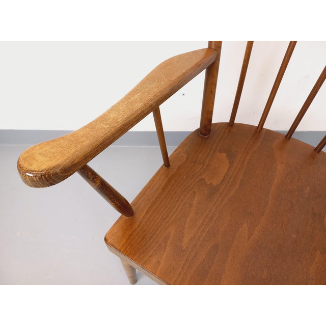 Vintage Baumann Wooden Armchair, 1960s For Sale - Image 9 of 16