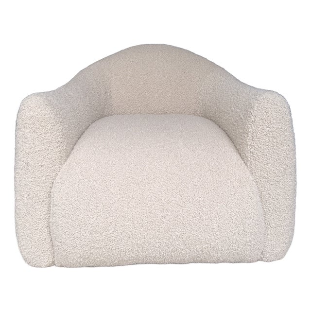 Verellen Ivory Boucle Lounge Chair For Sale