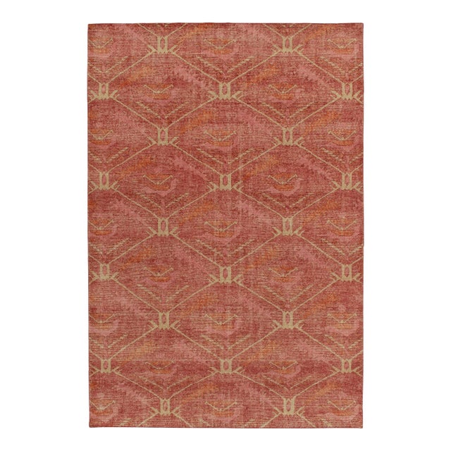 Rug & Kilim’s Distressed Ave Rug in Dark Red, 5x8 For Sale