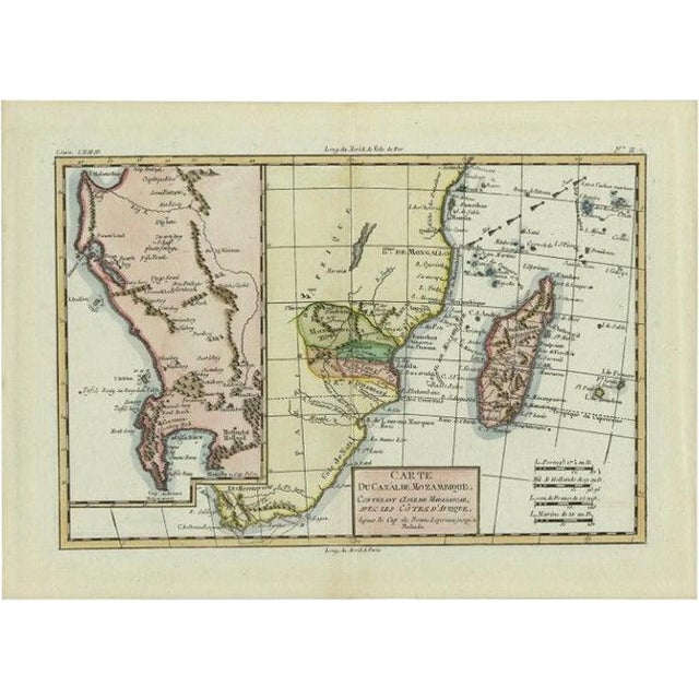 Late 18th Century Antique Map of Mozambique and Cape of Good Hope with Kingdom Monomotapa, 1780 For Sale - Image 5 of 5