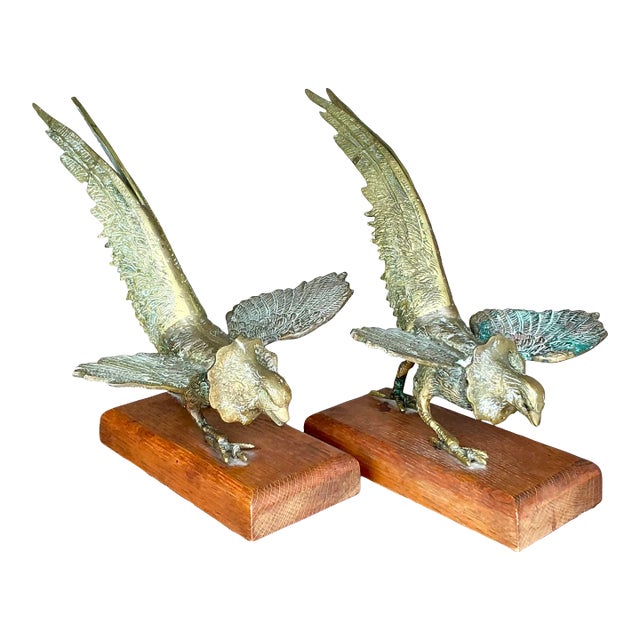 Vintage Boho Brass Pheasants - a Pair For Sale