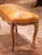 Early 20th Century French Louis XV Carved Walnut Bench With Leather Seat For Sale - Image 4 of 10