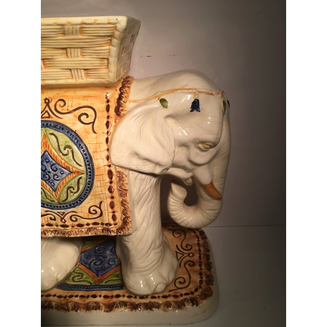 Ceramic 1970s Ceramic Elephant Side Table For Sale - Image 7 of 10