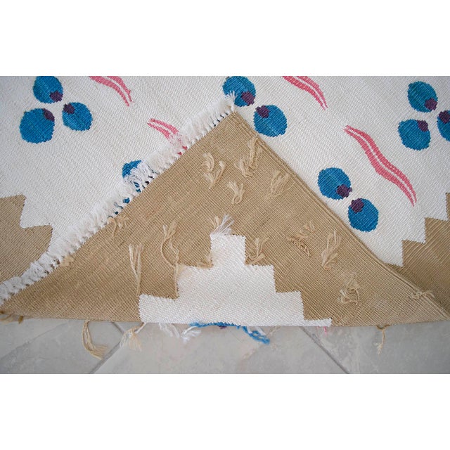 Turkish Silk Rug Kilim Hand Woven Chintemani Motif Oushak Area Rug - 4′4″ × 6′3″ For Sale - Image 13 of 18