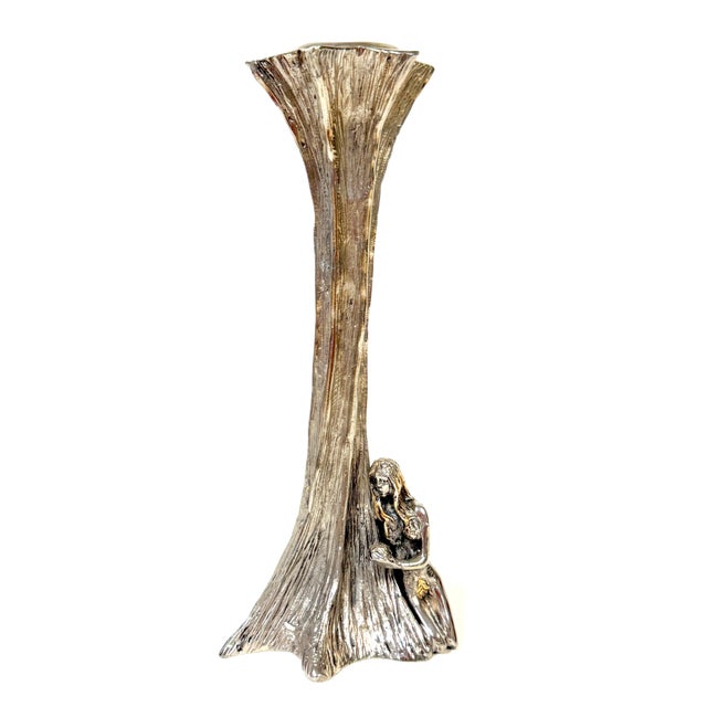 Modern Yaacov Heller Adam and Eve Sterling Silver Candlesticks, Pair, 1993 For Sale - Image 3 of 18