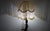 Beige Antique Antler and Beaded Fabric Shade Table Lamp, 1930s/40s, Single Light, 73 Cm High from Unbekannt For Sale - Image 8 of 9