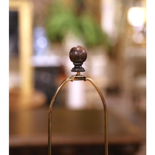 White Pair of Mid 20th Century Chinese Famille Rose Porcelain Lamps With Birds, Flowers and Calligraphy For Sale - Image 8 of 14