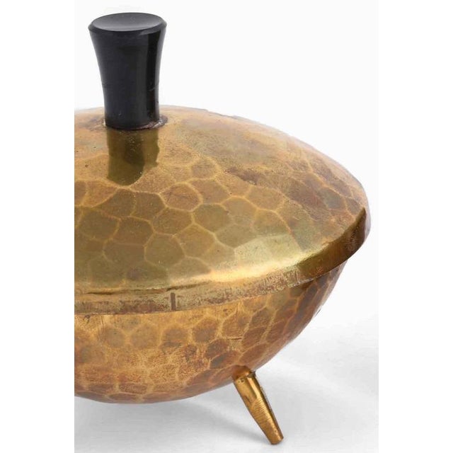 Vintage Brass Cups by VEB Kunstschmiede Neuruppin, Germany, 1950s, Set of 2 For Sale - Image 3 of 9