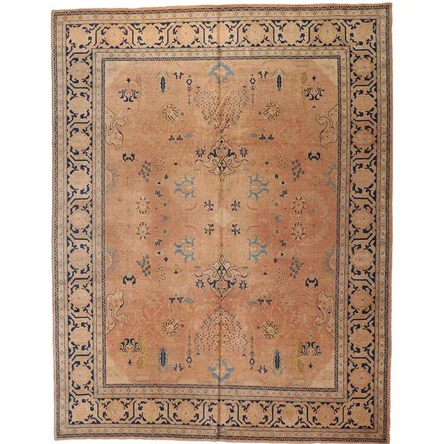 Textile 1920s Persian Tabriz Area Rug 10’3″ X 13’1″ For Sale - Image 7 of 7