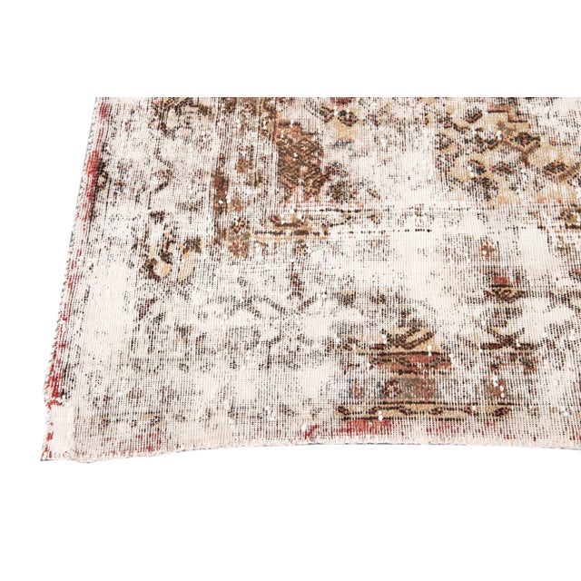 1930s Early 20th Century Vintage Distressed Wool Rug For Sale - Image 5 of 8