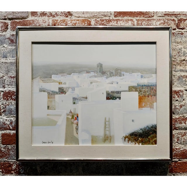 Manuel Tosar Granados -Spanish Pueblo in Andalusia-Oil painting Spanish impressionist Oil painting on canvas - signed...