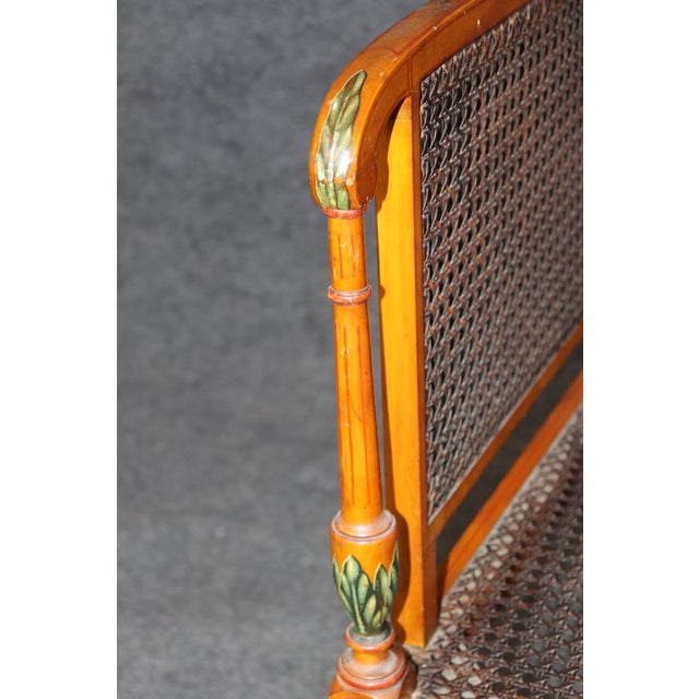 Late 19th Century 19th C Gillow & Co Antique English Adams Style Cane Back Settee For Sale - Image 5 of 11